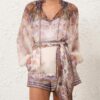 Luna Billow Blouse Cream Blue Paisley Online Luna Billow Blouse Cream Blue Paisley Online