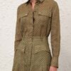 Luna Cargo Shirt Olive Dot Online Luna Cargo Shirt Olive Dot Online