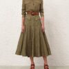 Luna Cargo Shirt Olive Dot Online Luna Cargo Shirt Olive Dot Online