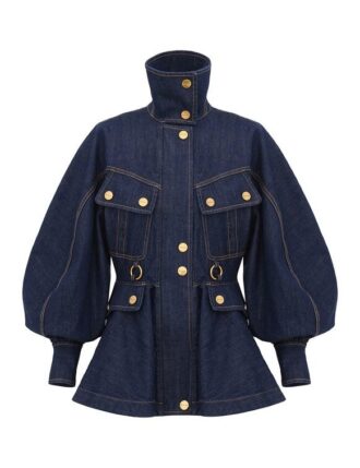 Luna Denim Utility Jacket Harbour Blue Online