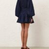 Luna Denim Utility Mini Dress Harbour Blue Online Luna Denim Utility Mini Dress Harbour Blue Online