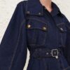 Luna Denim Utility Mini Dress Harbour Blue Online Luna Denim Utility Mini Dress Harbour Blue Online
