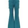 Luna Drill Flare Pant Teal Online Luna Drill Flare Pant Teal Online