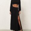 Luna Gathered Maxi Skirt Black Online Luna Gathered Maxi Skirt Black Online