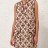 Luna Guipure Shift Dress Chocolate Cream Online Luna Guipure Shift Dress Chocolate Cream Online