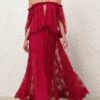 Luna Lace Billow Gown Fuchsia Online Luna Lace Billow Gown Fuchsia Online