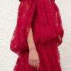 Luna Lace Billow Gown Fuchsia Online Luna Lace Billow Gown Fuchsia Online