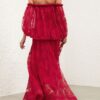 Luna Lace Billow Gown Fuchsia Online Luna Lace Billow Gown Fuchsia Online