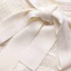 Luna Lace Frill Tie Neck Top Ivory Online