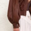 Luna Leather Bomber Jacket Radical Brown Online Luna Leather Bomber Jacket Radical Brown Online