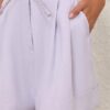 Luna Linen Tailored Short Lilac Online Luna Linen Tailored Short Lilac Online
