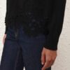 Luna Merino Lace Sweater Black Online Luna Merino Lace Sweater Black Online