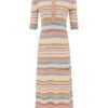 Luna Mouline Polo Midi Dress Multi Stripe Online Luna Mouline Polo Midi Dress Multi Stripe Online