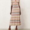 Luna Mouline Polo Midi Dress Multi Stripe Online Luna Mouline Polo Midi Dress Multi Stripe Online