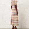 Luna Mouline Polo Midi Dress Multi Stripe Online Luna Mouline Polo Midi Dress Multi Stripe Online