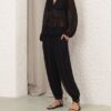 Luna Peplum Blouse Black Online Luna Peplum Blouse Black Online
