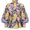 Luna Printed Drill Jacket Violet Dahlia Online Luna Printed Drill Jacket Violet Dahlia Online