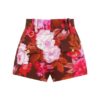 Luna Printed Drill Mini Short Chocolate Rose Online Luna Printed Drill Mini Short Chocolate Rose Online