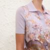 Luna Printed Silk Polo Lilac/Print Online