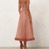 Luna Ruffle Midi Dress Peony Online