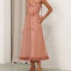 Luna Ruffle Midi Dress Peony Online