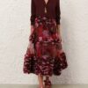 Luna Satin Shirt Wine Online Luna Satin Shirt Wine Online