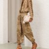 Luna Satin Harem Pant Olive Perla Paisley Online