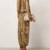 Luna Satin Harem Pant Olive Perla Paisley Online