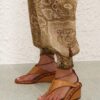 Luna Satin Harem Pant Olive Perla Paisley Online