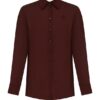 Luna Satin Shirt Wine Online Luna Satin Shirt Wine Online