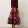 Luna Satin Shirt Wine Online Luna Satin Shirt Wine Online