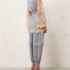 Luna Satin Wrap Top Powder Blue Online