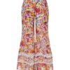Luna Shirred Flare Pant Multi Floral Online