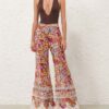 Luna Shirred Flare Pant Multi Floral Online