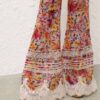 Luna Shirred Flare Pant Multi Floral Online