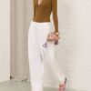 Luna Twill Barrel Pant White Online Luna Twill Barrel Pant White Online