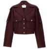 Luna Wool Cargo Jacket Mahogany Online