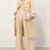 Luna Wool Silk Coat Cream Online Luna Wool Silk Coat Cream Online