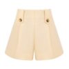 Luna Wool Silk Tailored Short Cream Online Luna Wool Silk Tailored Short Cream Online