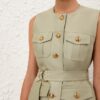 Luna Wool Silk Utility Vest Palm Online