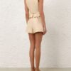 Luna Wool Silk Tailored Short Cream Online Luna Wool Silk Tailored Short Cream Online