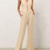 Luna Wool Silk Waistcoat Cream Online