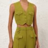 Luna Wool Waistcoat Pistachio Online