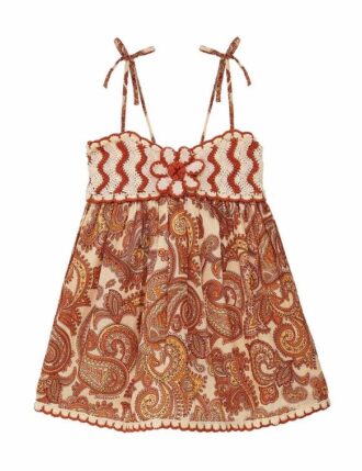 Patience Kids Dress  Poolside Paisley Mustard Online