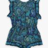 Patience Kids Frill Playsuit Blue Paisley Online