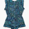 Patience Kids Frill Playsuit Blue Paisley Online