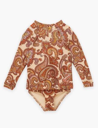 Patience Kids Rashie Cream/Orange Paisley Online