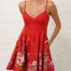 Patience Mini Dress Red Floral Online Patience Mini Dress Red Floral Online