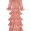 Pleated Sleeved Midi Dress Lipstick Online Pleated Sleeved Midi Dress Lipstick Online