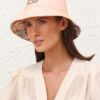 Printed Canvas Bucket Hat Patch Multi Online Printed Canvas Bucket Hat Patch Multi Online